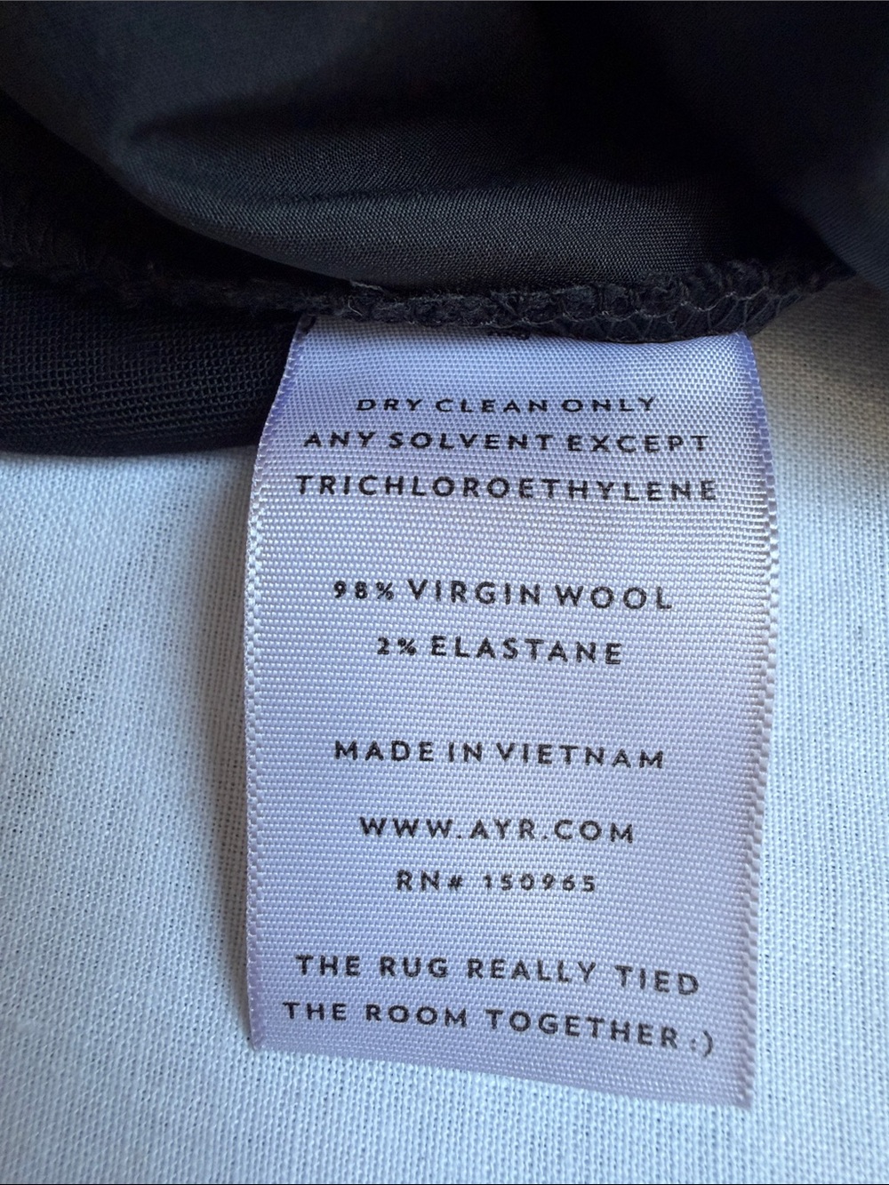 EUC AYR The Bam Wool Pleated Dress pants Black Size 2 - Picture 5 of 13